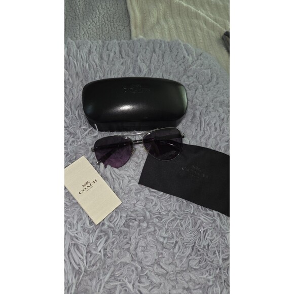 NEW COACH HORSE and CARRIAGE Pilot Sunglasses L1015 PURPLE/GUNMETAL  SB - Picture 10 of 16